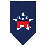 Republican Screen Print Bandana Navy Blue Large