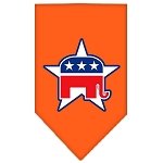 Republican Screen Print Bandana Orange Large