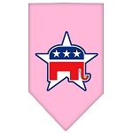 Republican Screen Print Bandana Light Pink Large