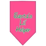 Santa Lil Helper Screen Print Bandana Bright Pink Large