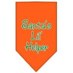 Santa Lil Helper Screen Print Bandana Orange Large