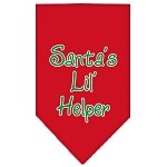 Santa Lil Helper Screen Print Bandana Red Large