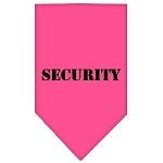 Security  Screen Print Bandana Bright Pink Large