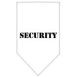 Security  Screen Print Bandana White Large