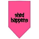 Shed Happens  Screen Print Bandana Bright Pink Large