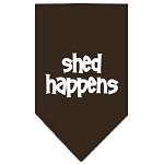 Shed Happens  Screen Print Bandana Cocoa Large