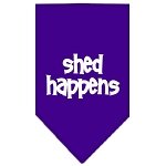 Shed Happens  Screen Print Bandana Purple Large