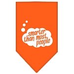 Smarter then most People Screen Print Bandana Orange Large