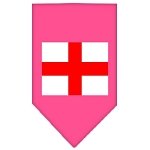 St. Georges Cross Screen Print Bandana Bright Pink Large