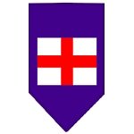 St. Georges Cross Screen Print Bandana Purple Large