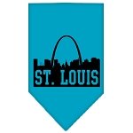 St Louis Skyline Screen Print Bandana Turquoise Large