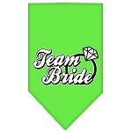 Team Bride Screen Print Bandana Lime Green Large