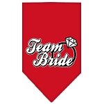 Team Bride Screen Print Bandana Red Large