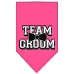 Team Groom Screen Print Bandana Bright Pink Large