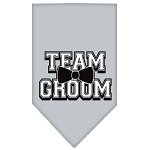 Team Groom Screen Print Bandana Grey Large