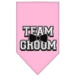 Team Groom Screen Print Bandana Light Pink Large