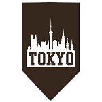 Tokyo Skyline Screen Print Bandana Cocoa Small