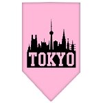 Tokyo Skyline Screen Print Bandana Light Pink Large