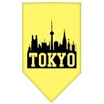 Tokyo Skyline Screen Print Bandana Yellow Large