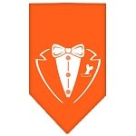 Tuxedo Screen Print Bandana Orange Large