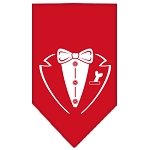 Tuxedo Screen Print Bandana Red Large
