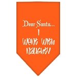 Went with Naughty Screen Print Bandana Orange Large