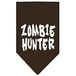Zombie Hunter Screen Print Bandana Cocoa Small