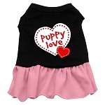 Puppy Love Dresses Black with Light Pink Sm (10)