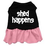 Shed Happens Screen Print Dress Black with Light Pink Lg (14)