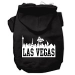 Las Vegas Skyline Screen Print Pet Hoodies Black Size Lg (14)