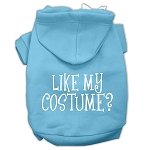 Like my costume? Screen Print Pet Hoodies Baby Blue Size L (14)