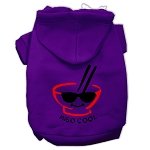 Miso Cool Screen Print Pet Hoodies Purple Size Lg (14)