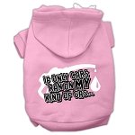My Kind of Gas Screen Print Pet Hoodies Light Pink Size L (14)