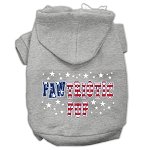 Pawtriotic Pup Screen Print Pet Hoodies Grey L (14)