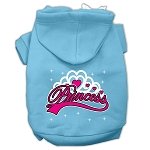 I'm a Princess Screen Print Pet Hoodies Baby Blue Size Lg (14)