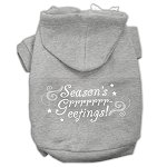 Seasons Greetings Screen Print Pet Hoodies Grey Size L (14)