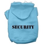 Security Screen Print Pet Hoodies Baby Blue Size w/ Black Size text Lg (14)