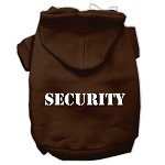 Security Screen Print Pet Hoodies Brown Size Lg (14)
