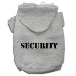 Security Screen Print Pet Hoodies Grey Size w/ Black Size text Lg (14)