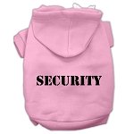 Security Screen Print Pet Hoodies Light Pink Size w/ Black Size text Lg (14)