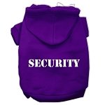 Security Screen Print Pet Hoodies Purple Size w/ Cream Size text Lg (14)