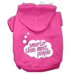 Smarter then Most People Screen Printed Dog Pet Hoodies Bright Pink Size Lg (14)
