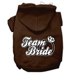 Team Bride Screen Print Pet Hoodies Brown Size Lg (14)