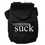 Vampires Suck Screen Print Pet Hoodies Black Size L (14)