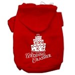 Wedding Crasher Screen Print Pet Hoodies Red Size Lg (14)