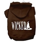 Wicked Screen Print Pet Hoodies Brown Size Lg (14)