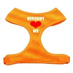 Bitches Love Me Soft Mesh Harnesses Orange Extra Large