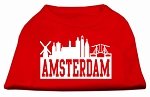 Amsterdam Skyline Screen Print Shirt Red Lg (14)