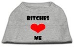 Bitches Love Me Screen Print Shirts Grey Lg (14)