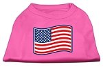 Paws and Stripes Screen Print Shirts  Bright Pink L (14)